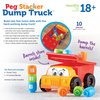 Learning Resources Tony the Peg Stacker Dump Truck - 10 Pieces, Ages 18+ months Fine Motor Skills Toy for Toddlers, Preschool Toys