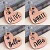 Ultra Joys Dog Tag, Custom Dog Tag, Personalized Pet ID Tag Brushed Stainless Steel Heart Dog Tag Rose Gold Small