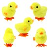 Honbay 6PCS Fluffy Chicks Wind Up Chick Toys Wind-Up Jumping Cute Chicken Plush Chicks Toys Easter Party Favors Artificial Animal Chicken Decoration Props Christmas Socking Stuffers