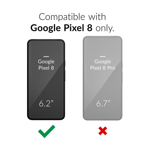 Crave Google Pixel 8 Case - Dual Guard Shockproof Protection Secure Layered Pixel 8 Phone Case, Forest Green