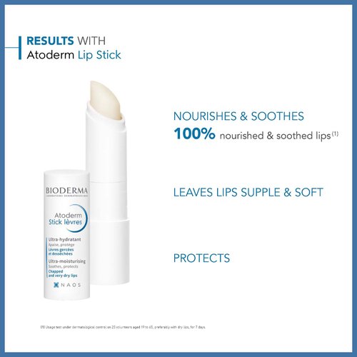 Bioderma - Atoderm - Lip Stick - Hydrating, Soothing and Renewing Lip Stick - for Dry Lips - net wt.0.14 oz.