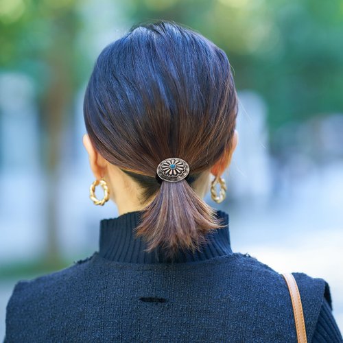 Metal Hair Ties Metal Hair Clips Turquoise Stone Ponytail Holder 3pcs Elastic s Vintage Hair Ropes Hair Bands for Women Girls Hair Accessories Thick Hair Ties Hair Ties for Girls