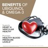 Qunol Plus Ubiquinol with Omega-3 Fish Oil - Antioxidant Supplement for Heart Health and Energy Production, Active Form of CoQ10, 90 Count