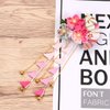 Minkissy Japanese Style Hair Clip Long Tassel Hair Ornament Tie Band Clip Flower Hairpin Womens Girls Hair Decoration for Bridal Wedding Pink