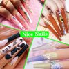 600PCS No C Curve Coffin Nail Tips for Acrylic Nails Professional, XXXL Clear Coffin Nail Tips, 12 Sizes Extra Long Acrylic Nail Tips Flattened Half Cover Fake Nails for Nail Salons and Home DIY