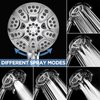 6-Mode High Pressure Handheld Shower Head Set, Consumer Reports Recommended HOPOPRO High Flow Hand Held Showerhead with 59 Inch Hose Bracket Teflon Tape Rubber Washers