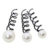 4 Pairs Pearl Spiral Hair Pin, Lovely Spiral Spin Screw Hair Pins, Spiral Spin Hair Clip Bun Stick for Women Bun Hair Style DIY Bobby Pins Twist Insert Hairpins