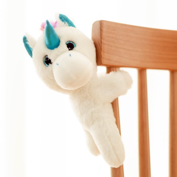 Unicorn Slap Bracelets Wrist Hugger Gift- Stuffed Animals Huggable Plush Toy for Kids and Teens, Toddler Bed and Stroller Toys White, 8.5"