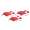 Korky Korky-2001TP 2001TP Universal Toilet Tank Flapper (3 Pack) -Easy to Install-Long Lasting All Rubber Seal-Made in USA, Red, 3 Count