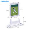 4PCS Magnetic Card Holders for Trading Cards, Card Protector Holders with Acrylic Stands Bases, Baseball Card Holders Fit for MTG, Game Cards, Sports Cards, Football Cards, Baseball Cards (4PCS)