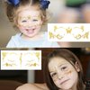VIWIEU Glitter Butterfly Rose Face Tattoos Temporary for Women and Girls 10 Sheets, Gold Metallic Face Eye Makeup Stickers for Fairy, Princess, Halloween Costume, Christmas, NYE Festival Party Favors
