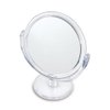 Danielle Creations 6.75-Inch Double Sided Vanity Makeup Mirror with Ultra Vue Glass, 12x Magnfication, Clear Acrylic