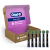 Oral-B CrossAction Electric Toothbrush Replacement Brush Heads, Black, 6 Count