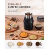 SHARDOR Adjustable Coffee Grinder Electric, Super Silent Electric Coffee Bean Grinder with Time-Memory Adjustment and Multi-Functional Stainless Steel Cup for Spices, Herbs, and Nuts Grinding, Black