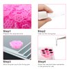 Honbay 200PCS Plastic Eyelash Extension Glue Holder Flower Shape Eyelash Glue Cup Pallet with 2 Rolls Glue Point for Lash Extensions Supplies