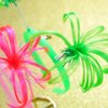 Foyte 2 Pieces Pom Pom Headband Tinsel Wrapped Ponytails Hair Hoop Head Bopper Pom Party Headpiece for Cosplay Costumes (pink green)