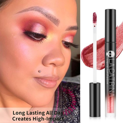 oygcee Shimmer Liquid Eyeshadow For Bold Eye Looks, Glitter Eyeshadow Highly Pigmented, High-Impact Eyeshadow Makeup, Metallic Eyeshadow for Eye Christmas Makeup,Quick-Drying, Long Wearing, #5