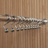 Hermosa Collection Luxury S Shower Curtain Hooks (12-Pack) Hotel Quality Silver Chrome Finish | Bathroom Accessories | Non-Slip Ball End | Easy to Hang