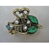 small mini metal jeweled antique bronze hair claw clip Set E (Primary color: Brown)