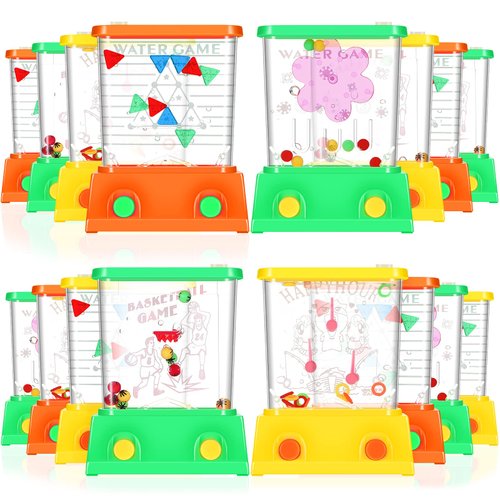 Zhanmai 16Pcs Handheld Water Game Arcade Water Ring Toss Water Tables for Beach Toy Party Favor Fun Game Entertainment, Without Water (Assorted,Stylish)