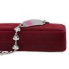 My Identity Doctor Medical Alert Bracelet for Women with Free Custom Engraving, Steel Heart-Link Chain CZ Stone, Pink Medic ID | Wrist Size 9 inch