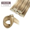FUBILI Clip in Extensions 20 Inch Real Human Hair Light Blonde Highlighted Golden Blonde Remy Hair Extensions 5 Pieces Clip in Blonde Hair Extensions for Women 30g