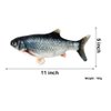 11" Electric Moving Fish Cat Toy Realistic Flopping Catnip Kicker Toy Plush Simulation Wagging Fish Wiggle Interactive Cat Toy Pets Chew Bite Supplies with Motion Sensor, USB Charged, Catnip Pouches