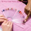 71 in 1 Nail Art Brushes Set with Resin Nail Art Palette, 50 Pcs Clear Nail Swatch Sticks, 5 Pcs Nail Dotting Pens, Nail Tech Supplies Tools for Nail Art