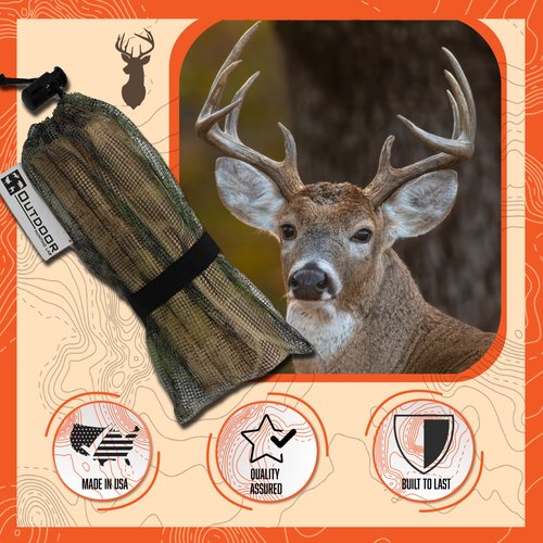 Outdoor Hunting Lab Rattle Bag Deer Call – Deer Rattle Bag for Whitetail Deer – Compact Deer Calls for Hunting – Authentic Deer Antlers Rattling Sound - Buck Call Deer Hunting Accessories