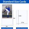 3" x 4" Card Sleeves, Top Loaders for Cards, 42 Count Baseball Card Protectors Hard Plastic, Sports Card Sleeves, Clear Card Holder for Collectible Trading Cards Sports Cards