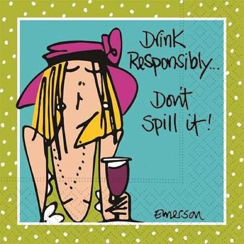 Design Design Don't Spill It Cocktail Napkins