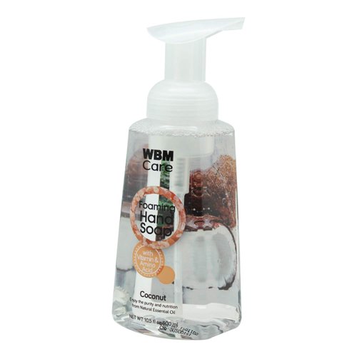WBM Care Moisturizing Natural Foaming Hand Wash,Coconut With Himalayan Pink Salt,10.5 fl oz