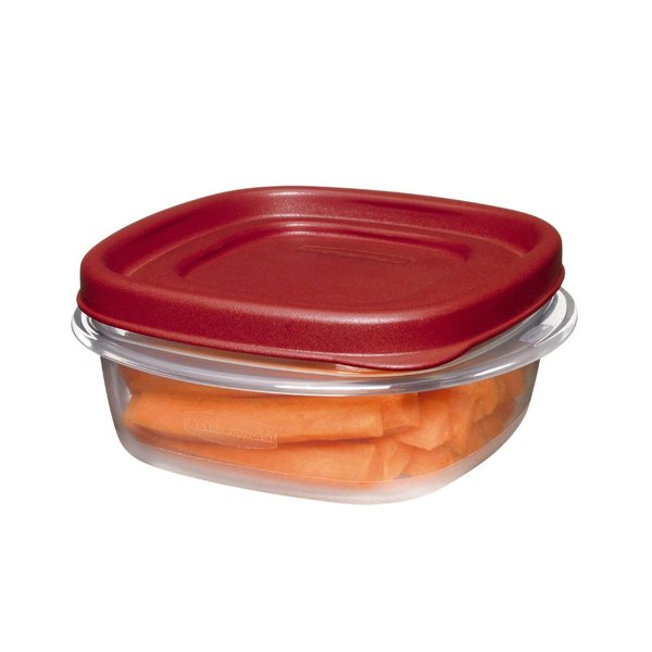 Rubbermaid Easy Find Lid Square 1-1/4-Cup Food Storage Container, 1 Count (Pack of 8)