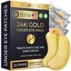 24K Gold Under Eye Patches , Eye Mask ,Eye Patches for Puffy Eyes and Dark Circles , Eye Masks Skincare, Under Eye Pads for Puffiness and Treatment for Women Collagen Eye Pads, Eye Care (22 Pairs)