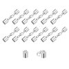 uxcell 20Sets 8mm Leather Cord End Caps with Lobster Claw Clasps, Barrel Terminators for DIY Making Leather Bracelets, Silver Tone