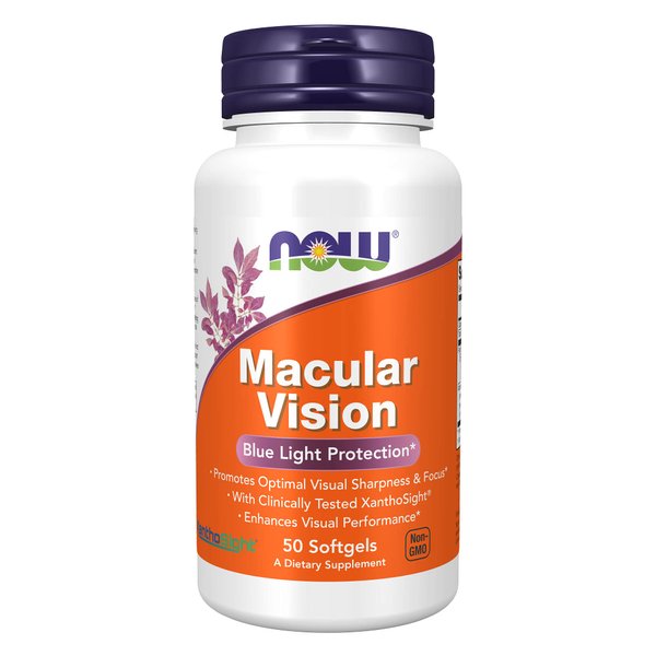 NOW Supplements, Macular Vision Softgel, Eye Health, Eye Support, 50 Softgels