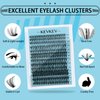 KevKev Lash Clusters Kit Lash Extension Kit D Curl Eyelash Extension Kit 280 Pcs Eyelash Clusters Kit Cluster Eyelash Extensions Individual Lashes Kit with Lash Bond and Seal Eyelash Tweezers