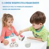 Qidiwin White EVA Foam Dices for Kids Graffiti-Building Blocks,Creative Painting, Party Supplies, 1.96 inchs,18PCS