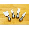 Cilio Piave Brushed Stainless Steel Cheese Knife in Wooden Box, Set of 4