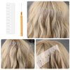 11 Pcs Heat Shield Guards for Hair Extension with Hook Hair Extension Tool, Multi Hole Shield Spacers Fusion Glue Protector Templates, Pulling Needle for Hair Extensions