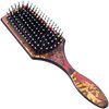 Kent LPB2 8.25" Small Square Paddle Cushioned Wet Dry Pro Hair Brush. Grooming, Detangling, & Smoothing Floral Print. Best Flat Everyday Men Women Brush For Curly, Thick or Thin Hair and Wigs