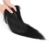 S-noilite 150% Density Human Hair Toppers with Bangs Silk Base Clip in Topper For Women with Thinning Hair Cover Gray Hair Clip on Top Hairpieces For Short Hair 10 Inch 33g #1 Jet Black