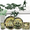 Army Birthday Party Supplies Decorations, Camo Theme Birthday Paper Plates and Napkins Set with Cups and Straws for 24 Guests, 120 Pcs Disposable Party Dessert Dinnerwares