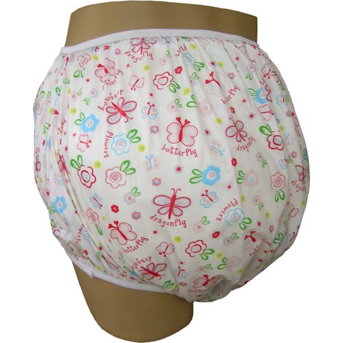 Baby Pants Classic Butterflies Nursery Print Adult Pullon Plastic Pants - Small