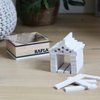 KAPLA 40 Squares White - Wooden Construction Set 40 White Colored Building Planks