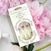 Vezocim Press on Nails Long Coffin 24Pcs Glossy Full Cover Acrylic Square White False Nails with Pink Flower Designs Ballerina Extra Long Artificial Fake Nails Glue Stick on Fingernails for Women