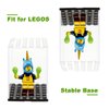 MUXHEL 24 Pcs Minifigure Display Case, Acrylic Small Action Figure Toys Storage Case, 2.7”×1.9”×1.9” Stackable Building Block Display Case for Minifigure, Action Figures