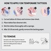 20 Sheet Glow in The Dark Temporary Tattoos 160+Styles Blacklight UV Neon Body Face Paint,Fake Tattoo Stickers for Women,Adult, Rave Festival Accessory Decorations,Glow in The Dark Party Supplies