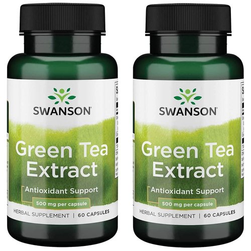 Swanson Green Tea Extract 500 Milligrams 60 Capsules (2 Pack)