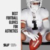 SLEEFS Football Receiver Gloves [1 Pair - Medium] - No Slip, Crazy Sticky Silicone Grip - Youth and Adult Sizes - White